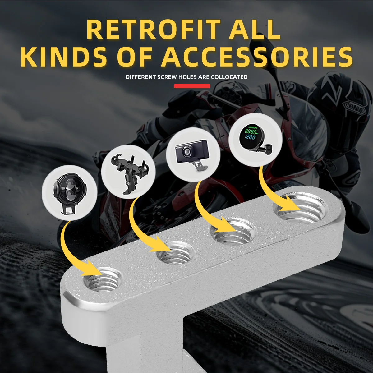 M5 M6 M8 Thread 4 Holes Motorc - Outdoor Lighting Unit incelemesi ve fiyatı