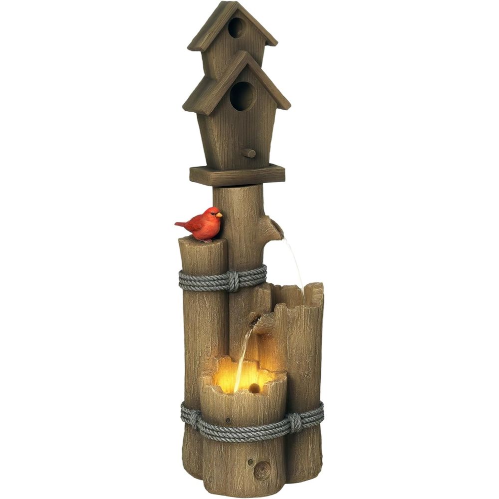 Brown 3-Tier Rustic Tree Trunk - Outdoor Lighting Tree incelemesi ve fiyatı